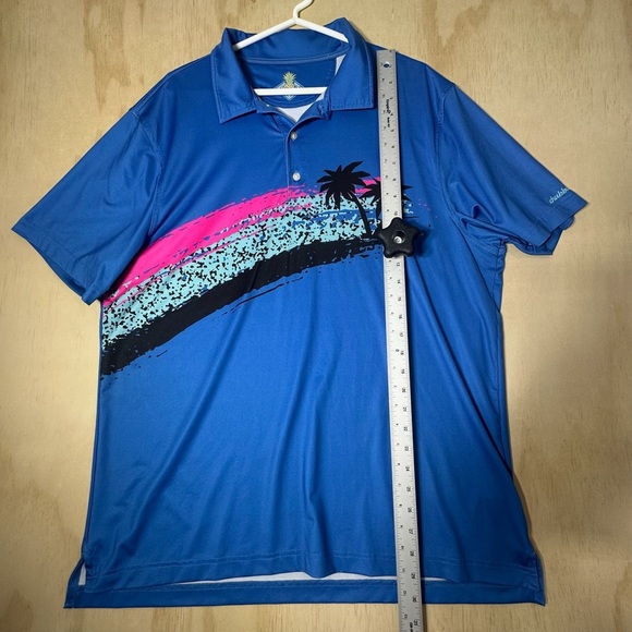 Chubbies The Weekend Has Arrived Golf Polo Shirt Mens XL Blue Short Sleeve - Picture 5 of 9